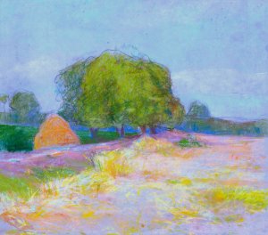 Landscape with bushy trees by Ludovit Cordak Oil Painting
