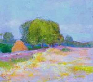 Landscape with bushy trees by Ludovit Cordak Oil Painting