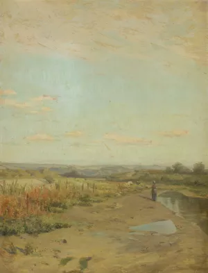 Little shepherdess by Ludovit Cordak Oil Painting
