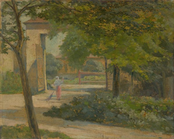 Mariansky Dvor in Kosice  by Ludovit Cordak - Hand-Painted Oil Painting Reproduction