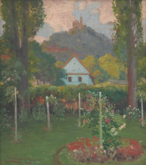 Pod Slaneckym hradom by Ludovit Cordak Oil Painting