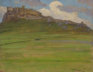 Spissky hrad by Ludovit Cordak Oil Painting