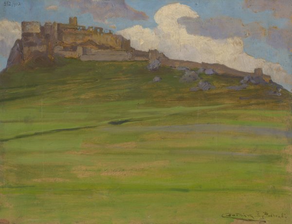 Spissky hrad  by Ludovit Cordak - Hand-Painted Oil Painting Reproduction