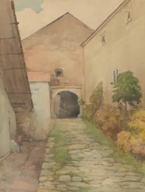 Stary dvor by Ludovit Cordak Oil Painting