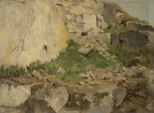 Study of Rocks by Ludovit Cordak Oil Painting
