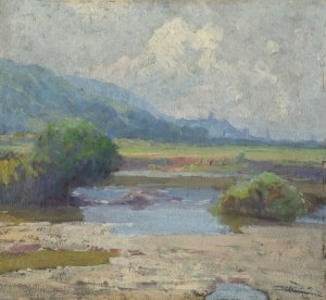 Summer Landscape from Kosice by Ludovit Cordak Oil Painting