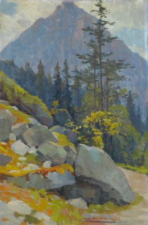 Tatra Motif by Ludovit Cordak Oil Painting