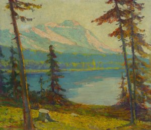 Tatra Mountain Lake by Ludovit Cordak Oil Painting