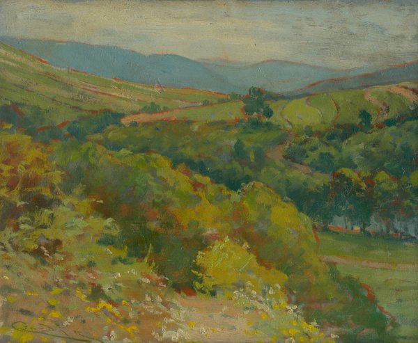 The Hornad Valley by tahanovce  by Ludovit Cordak - Hand-Painted Oil Painting Reproduction