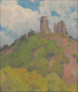 The Ruins of Slane Castle by Ludovit Cordak Oil Painting