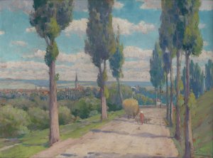 View of Spisska Nova Ves by Ludovit Cordak Oil Painting