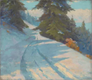Winter landscape by Ludovit Cordak Oil Painting