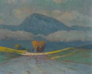 Zvazanie sena by Ludovit Cordak Oil Painting