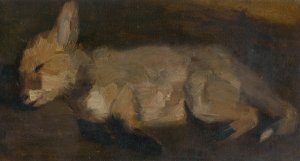 Dead Fox by Ludovit Pitthordt Oil Painting