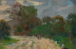 Forest Road by Ludovit Pitthordt Oil Painting