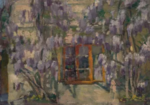 Garden Motif by Ludovit Pitthordt Oil Painting