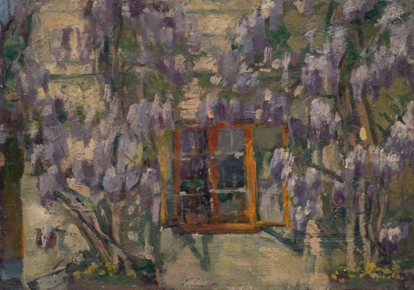 Garden Motif  by Ludovit Pitthordt - Hand-Painted Oil Painting Reproduction