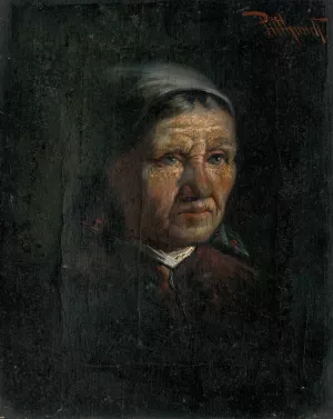 Grannie by Ludovit Pitthordt Oil Painting
