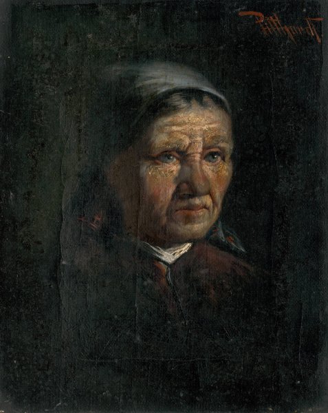Grannie  by Ludovit Pitthordt - Hand-Painted Oil Painting Reproduction