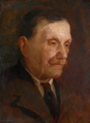 Head of an Old Man by Ludovit Pitthordt Oil Painting