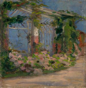 Motif from Garden by Ludovit Pitthordt Oil Painting