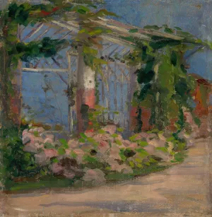 Motif from Garden by Ludovit Pitthordt Oil Painting
