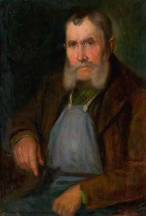 Portrait of Old Bratislava Vine-Dresser Schmidt-Hanzl by Ludovit Pitthordt Oil Painting