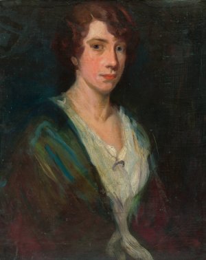 Portrait of the artist's daughter I by Ludovit Pitthordt Oil Painting