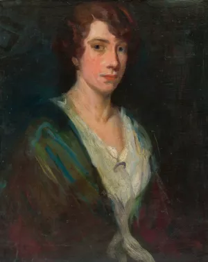 Portrait of the artist's daughter I by Ludovit Pitthordt Oil Painting