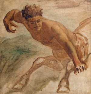 Centaur by Ludvig Abelin Schou Oil Painting