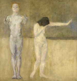 Adam and Eve by Ludvig Karsten Oil Painting