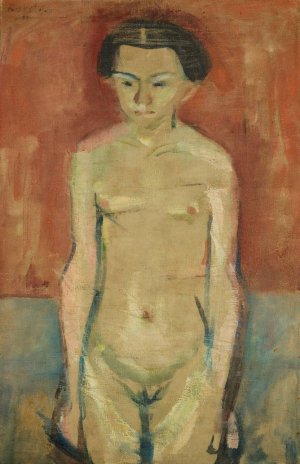 Akt. Syk pike by Ludvig Karsten Oil Painting