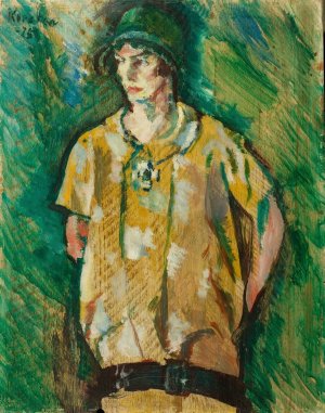Kunstnerens datter by Ludvig Karsten Oil Painting
