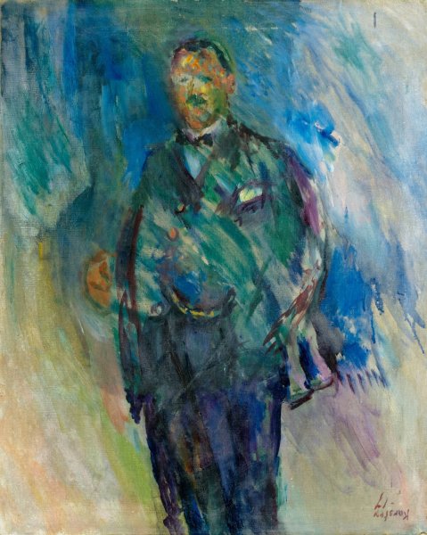 Main Product Photo of Man In A Frock Coat, Presumed To Be The Artist henrik Lund  Painting by Ludvig Karsten