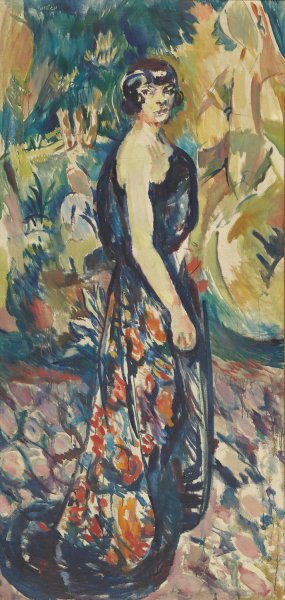 Portrait of Aasta Nielsen by Ludvig Karsten Oil Painting