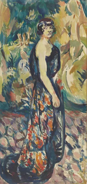 Portrait of Aasta Nielsen by Ludvig Karsten Oil Painting