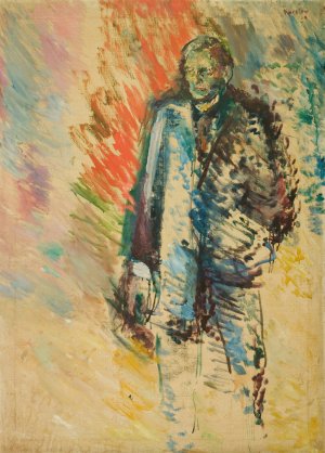 Portrett av Dr. Chr. Rimestad by Ludvig Karsten Oil Painting
