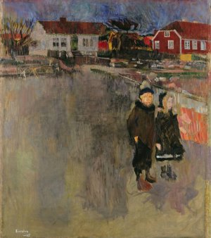 Spring Evening at Ula by Ludvig Karsten Oil Painting