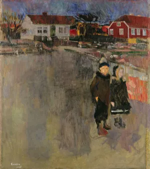 Spring Evening at Ula by Ludvig Karsten Oil Painting