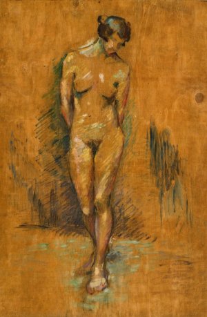Staende kvinneakt by Ludvig Karsten Oil Painting