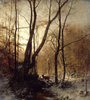 Winter in Germany by Ludvig Munthe Oil Painting