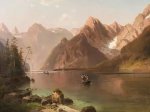 Alpine Lake Oil painting by Ludvik Bartak