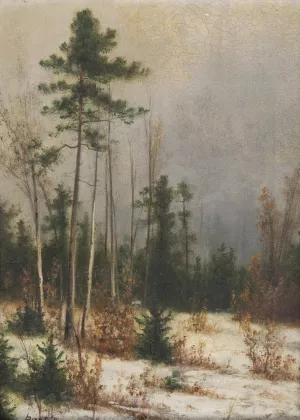 Winter Forest Oil painting by Ludvik Bartak