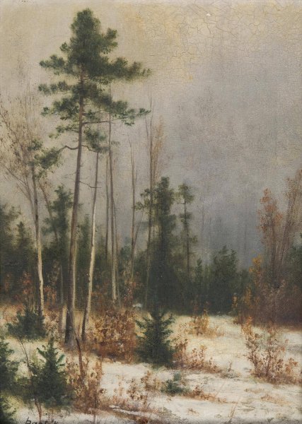 Main Product Photo of Winter Forest Painting by Ludvik Bartak