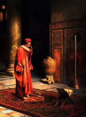 At Prayer painting by Ludwig Deutsch