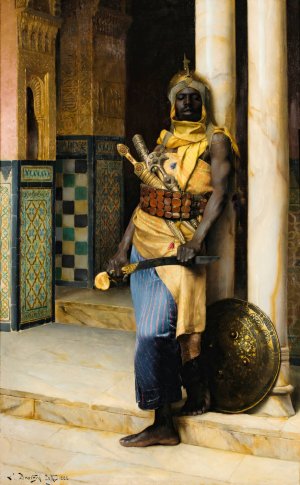 Guarding the Palace by Ludwig Deutsch Oil Painting