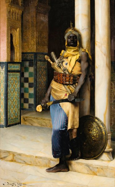 Main Product Photo of Guarding the Palace  Painting by Ludwig Deutsch