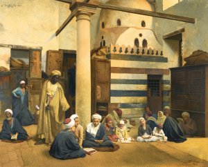 In the Madrasa by Ludwig Deutsch Oil Painting