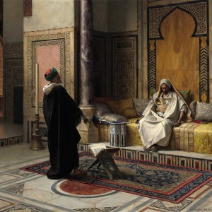 Learned Advice by Ludwig Deutsch Oil Painting
