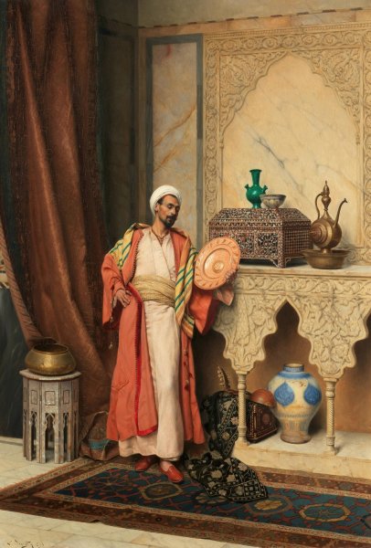 Main Product Photo of The Connoisseur  Painting by Ludwig Deutsch